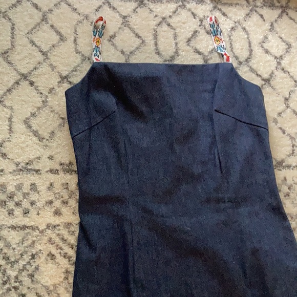 Muse beaded strap jean dress - Picture 3 of 15